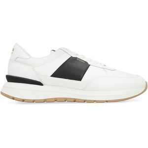 BOSS Men's Leather Low-Top Sneakers Men WHITE